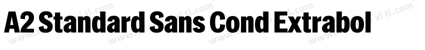 A2 Standard Sans Cond Extrabold字体转换